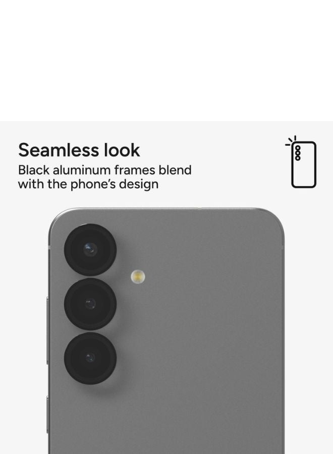 PROMASS Camera Lens Protector for Samsung Galaxy S25 | Scratch-Resistant Lens Cover with Full Protection- Black - Image 3